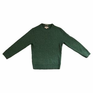 Wallace & Barnes Green Shetland Wool Sweater w/ Elbow Patches — Size XS